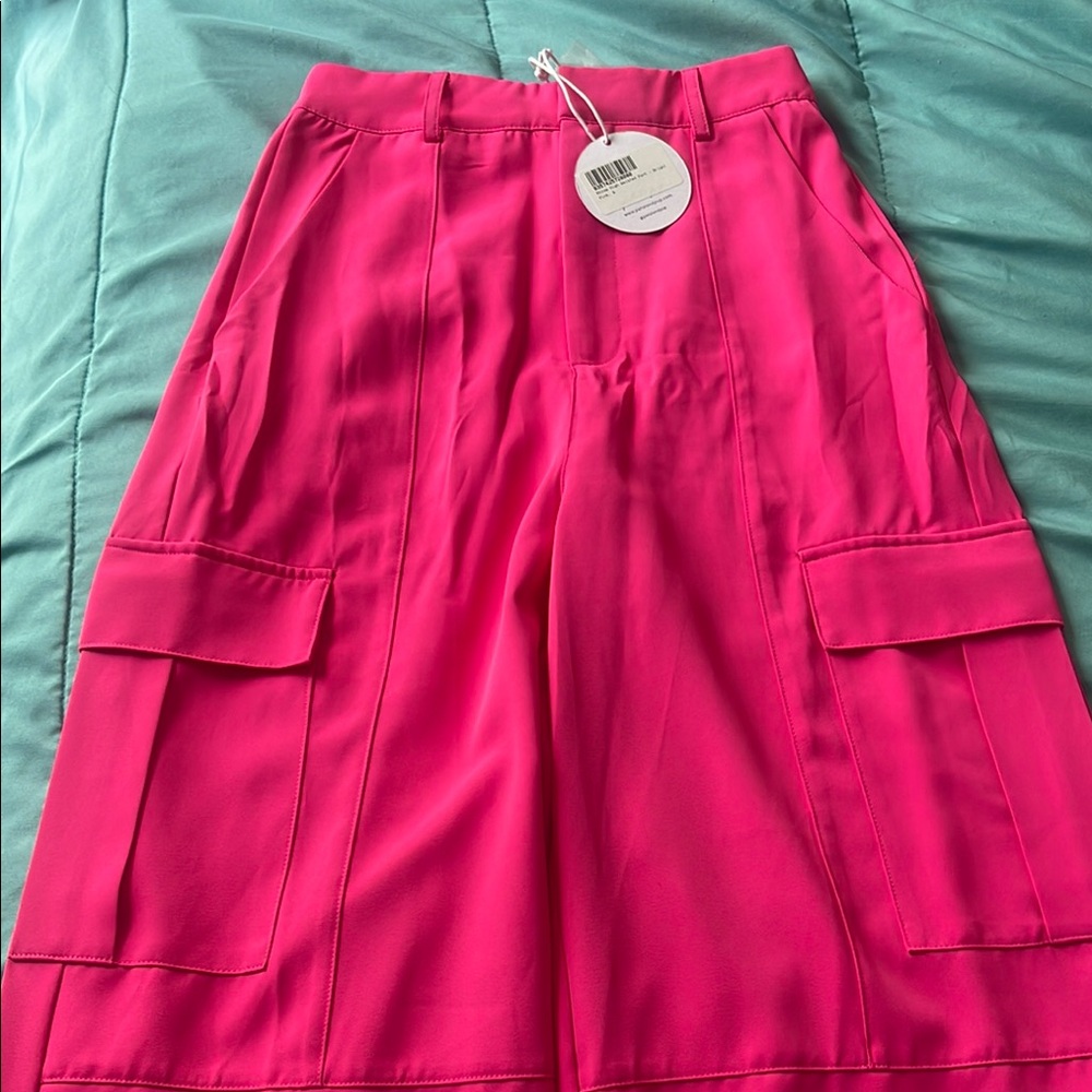 Vibrant Pink Cargo Pants